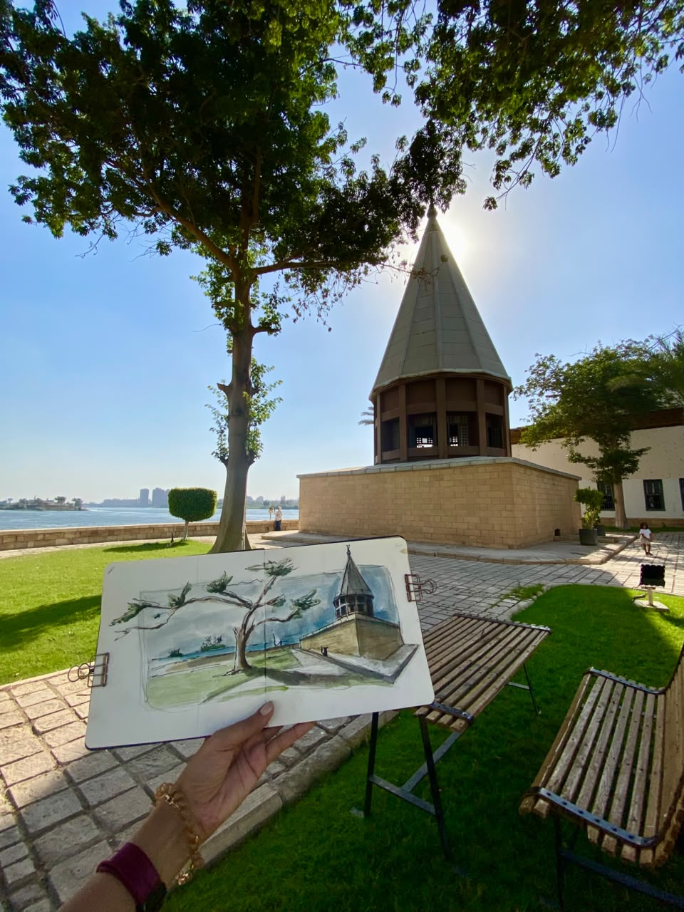 Sketching Cairo · Vol. 7: Flowers Exhibition in Zamalek. (2 of 12)